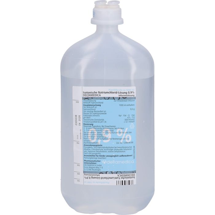 Saline 0.9%(Na Cl) Bottles (100ml, 250ml,  500ml or 1000ml)