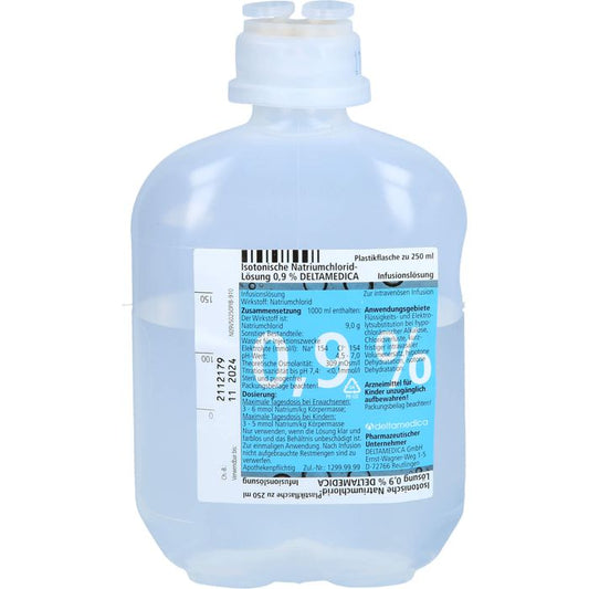 Saline 0.9%(Na Cl) Bottles (100ml, 250ml,  500ml or 1000ml)