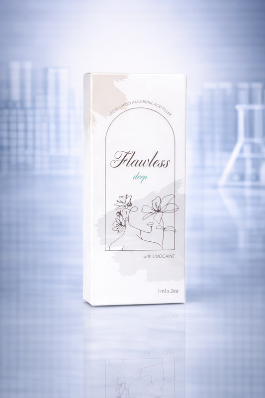 Flawless Deep dermal filler syringes used in UK aesthetic clinics for facial treatments and contouring