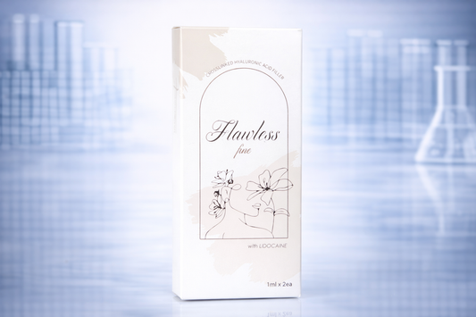 Flawless Fine dermal filler syringes used in UK aesthetic clinics for superficial facial treatments