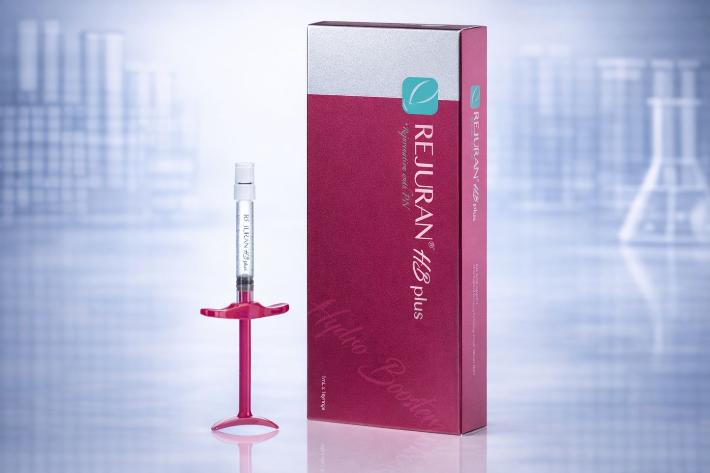 Rejuran HB skin booster with polynucleotide and hyaluronic acid. Professional aesthetic product used for skin hydration and improved skin appearance in UK clinics.