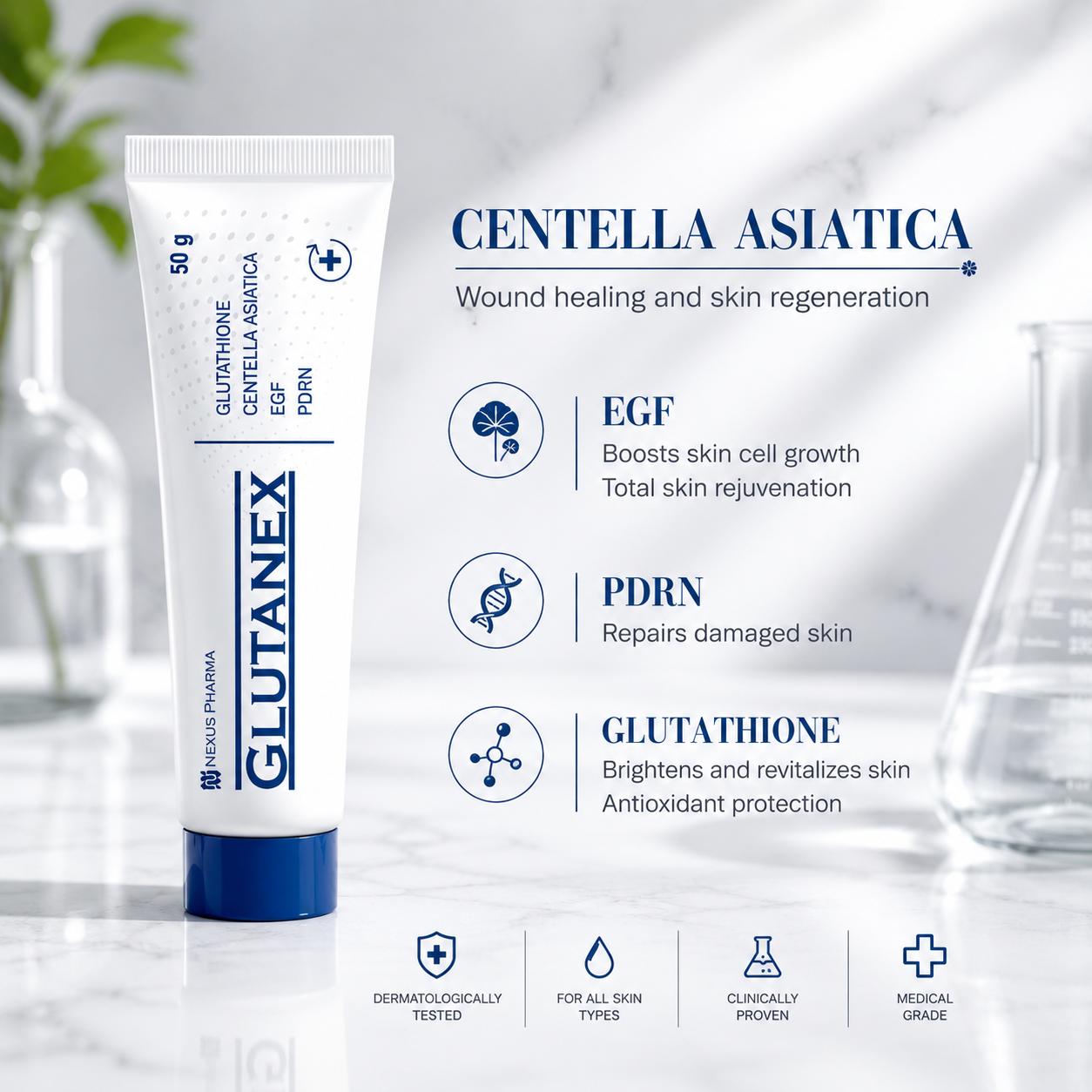 Glutanex Cica Cream | Soothing Barrier Support Moisturiser