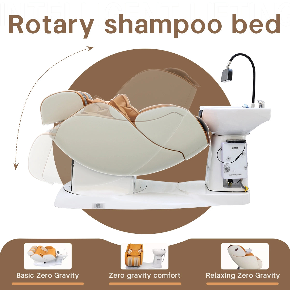 Luxury Electric Massage Shampoo Chair Ceramic Basin Salon Hair Wash Bed